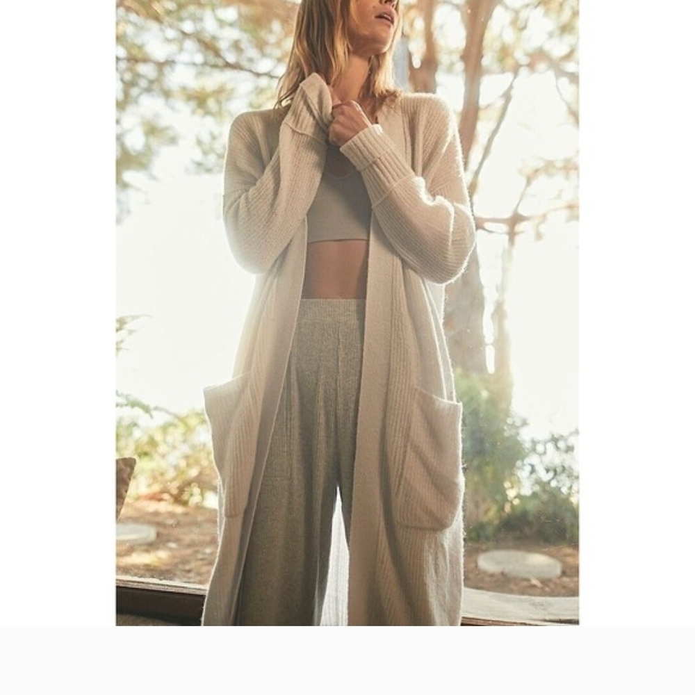 Free People Cream Knit Sweater